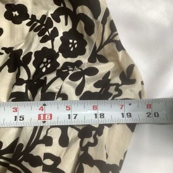 Jones New York Collection Fit Flare Dress Black Crème Sz 12 Sleeveless - Picture 8 of 10